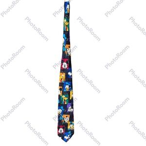 VINTAGE 90s Mickey Unlimited Neck Tie Mens Disney Cast Goofy Donald Pluto